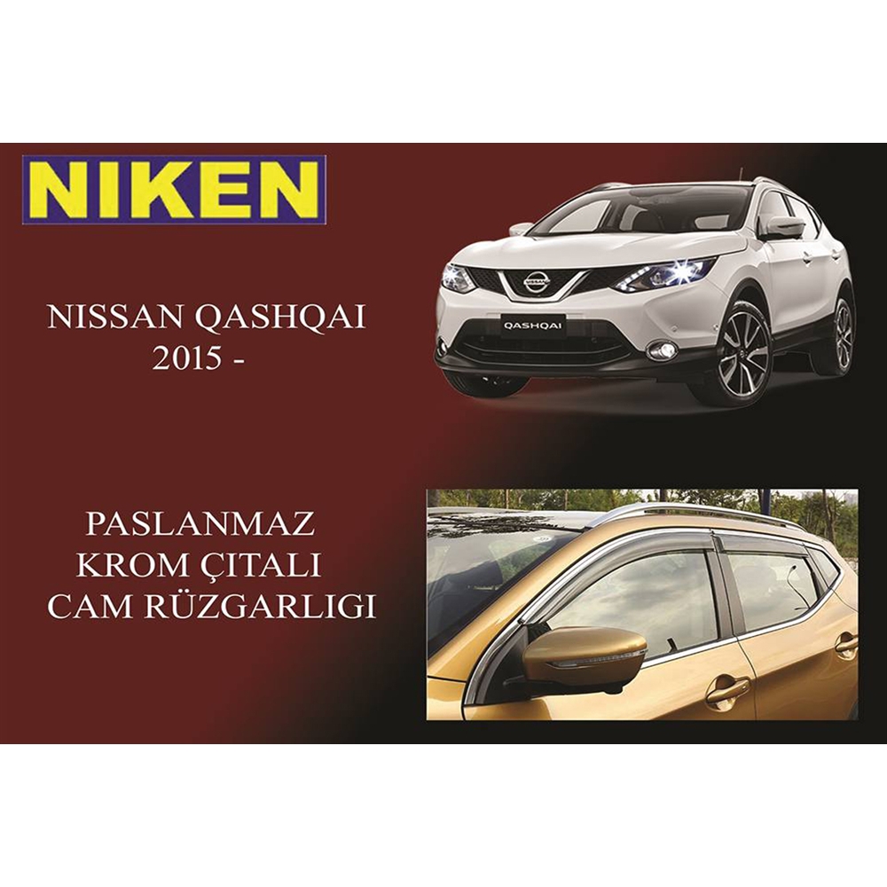 Nissan Qashqai 2014- Kromlu Cam Rüzgarlığı Ön Arka Takım