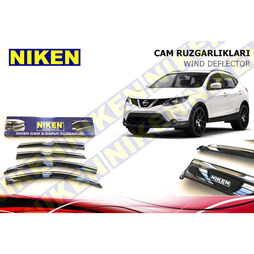 Nissan Qashqai 2014- Kromlu Cam Rüzgarlığı Ön Arka Takım