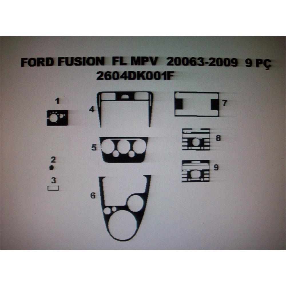 Ford Fusion 2006 Sonrası 9 Parça Torpido Kaplama