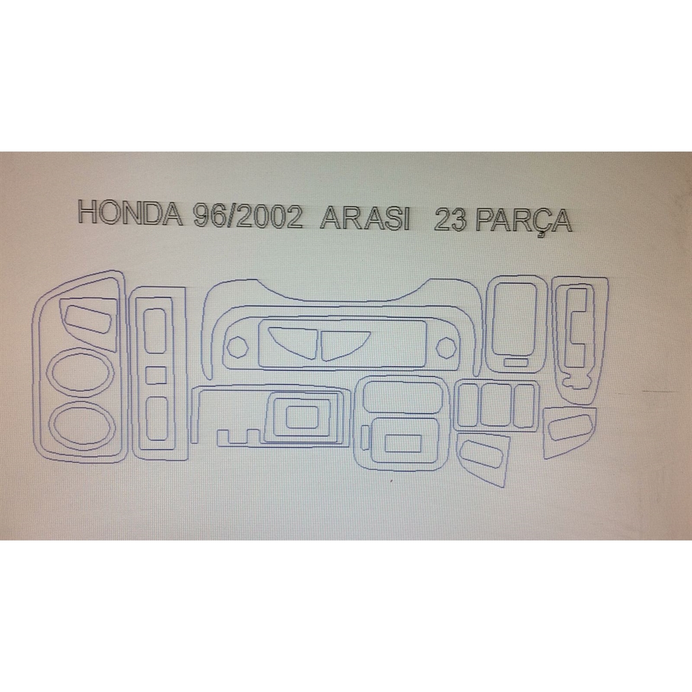 Honda Cıvıc 1996 - 2002 Arası 23 Parça Torpido Kaplama