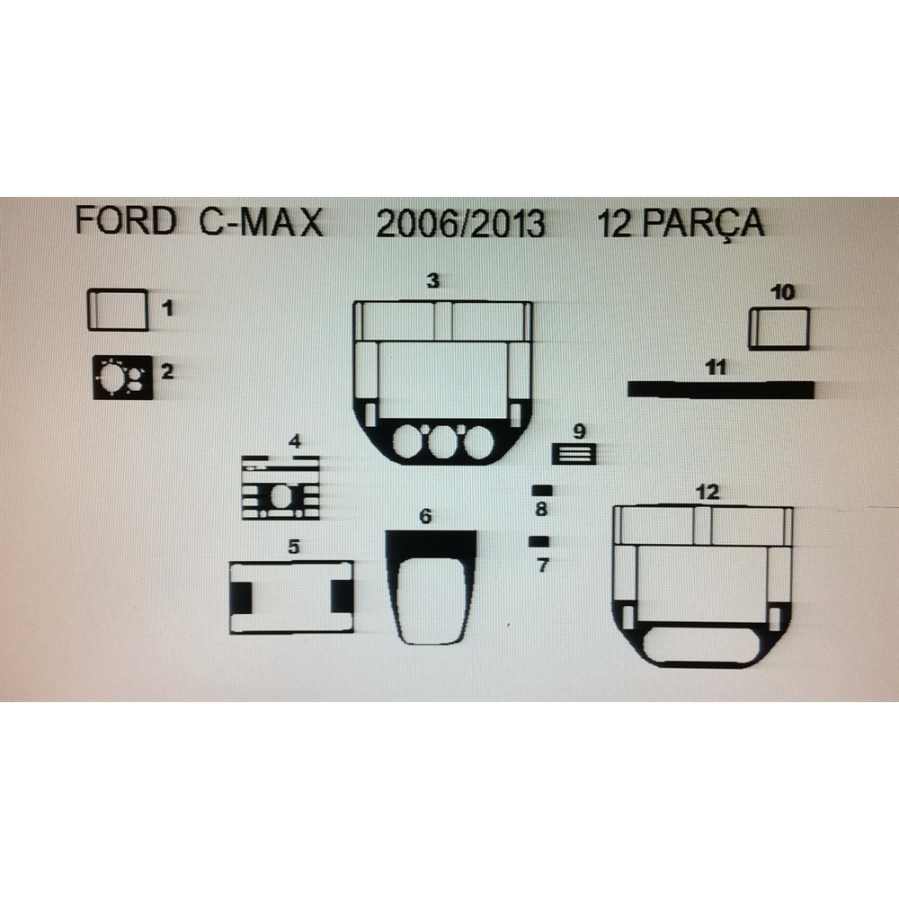 Ford Cmax 2006 Ve 2013 Arası 11 Parça Torpido Kaplama