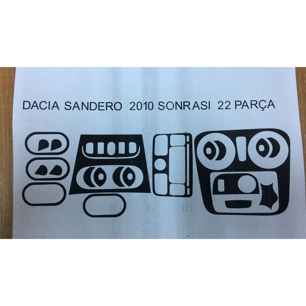 Dacia Sandero 2010 Sonrası 22 Parça Torpido Kaplama