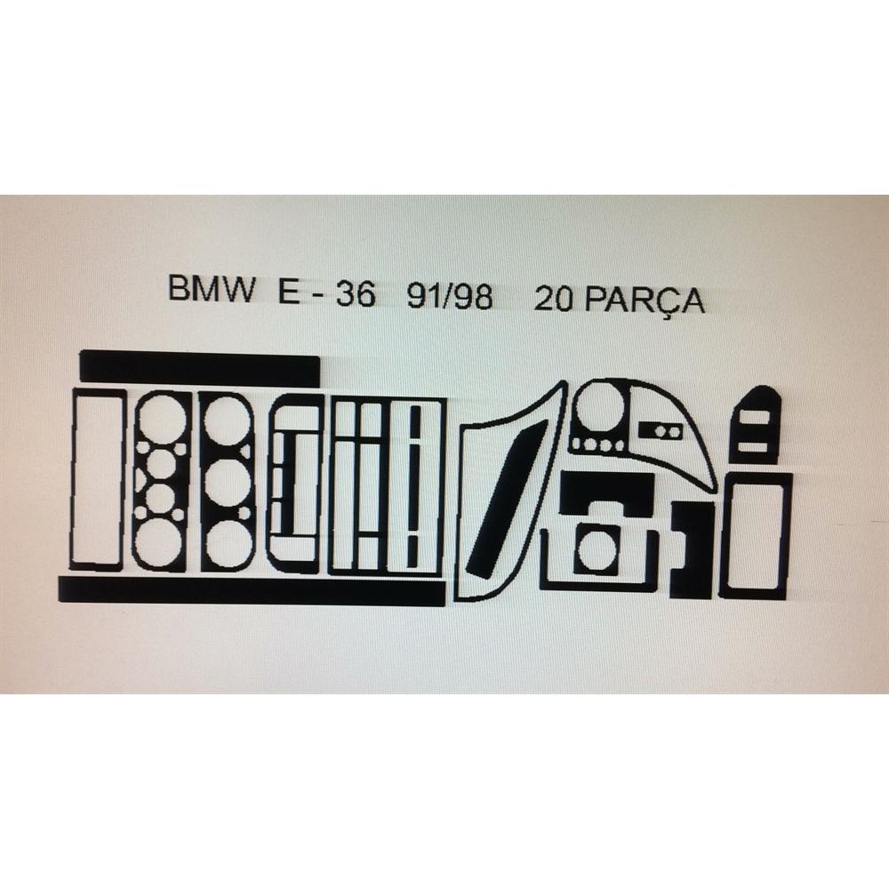Bmw E36 1991/1997 Arası 20 Parça Torpido Kaplama