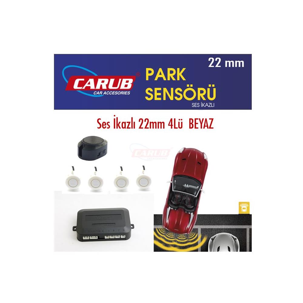 Carub Park Sensörü Ses İkazlı 22mm 4Lü Beyaz BR0015920