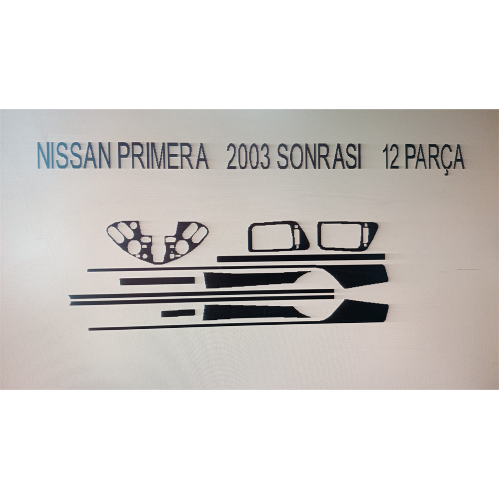Nissan Prımera 2003 sonrası 12 Parça Torpido Kaplama